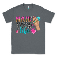 Charcoal Heather nail tech life bbs Classic Tee - BundleAndBundleShop