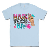 Dusty Blue nail tech life bbs Classic Tee - BundleAndBundleShop