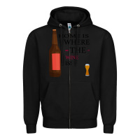 Black HOME IS WHERE THE WINE IS Zipper Hoodie - Bettercallsaul