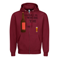 Burgundy HOME IS WHERE THE WINE IS Zipper Hoodie - Bettercallsaul