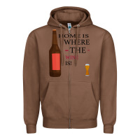 Chestnut HOME IS WHERE THE WINE IS Zipper Hoodie - Bettercallsaul