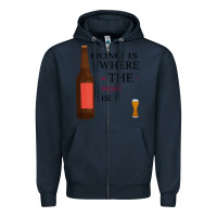 Navy HOME IS WHERE THE WINE IS Zipper Hoodie - Bettercallsaul
