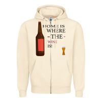 Sandshell HOME IS WHERE THE WINE IS Zipper Hoodie - Bettercallsaul