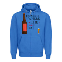 True Royal HOME IS WHERE THE WINE IS Zipper Hoodie - Bettercallsaul