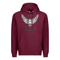 Burgundy fly eagles fly philadelphia Premium Hoodie - artisFamous