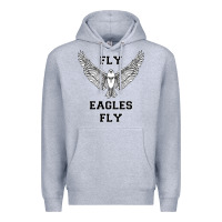 Heather Grey fly eagles fly philadelphia Premium Hoodie - artisFamous