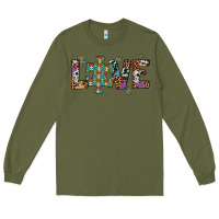 Army Green love autism awareness leopard cowhide Long Sleeve Tee - Artiststas