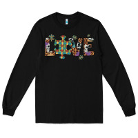 Black love autism awareness leopard cowhide Long Sleeve Tee - Artiststas