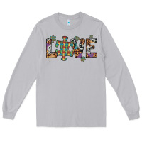 Moon Dust love autism awareness leopard cowhide Long Sleeve Tee - Artiststas