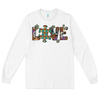 White love autism awareness leopard cowhide Long Sleeve Tee - Artiststas