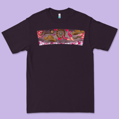 Howdy Valentine Premium Tee Designed By Cowhidedigitalart