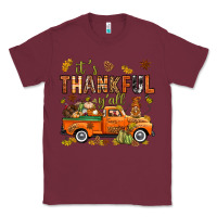Burgundy it's thankful y'all with truck bbs Classic Tee - BundleAndBundleShop