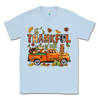 Dusty Blue it's thankful y'all with truck bbs Classic Tee - BundleAndBundleShop