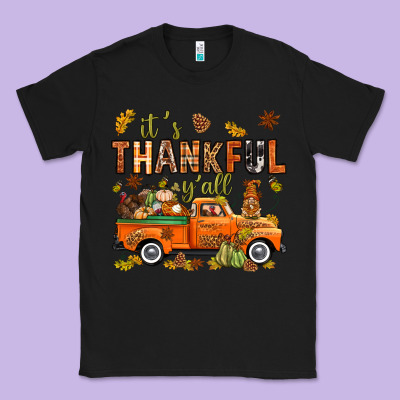 It's Thankful Y'all With Truck Bbs Classic Tee Designed By Bundleandbundleshop