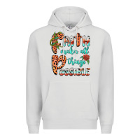 Dove Grey faith makes all things possible Premium Hoodie - BarkalooDesign