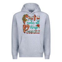 Heather Grey faith makes all things possible Premium Hoodie - BarkalooDesign