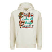 Oatmeal Heather faith makes all things possible Premium Hoodie - BarkalooDesign