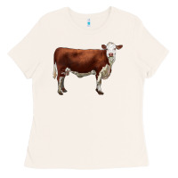Bone hereford cow Ladies Tee - LillyAllenDesigns