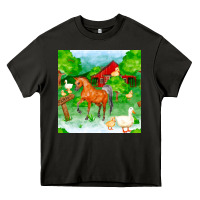 Asphalt farm life seamless pattern Heavy Core Tee - FaDigitalArtStudio