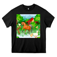 Black farm life seamless pattern Heavy Core Tee - FaDigitalArtStudio