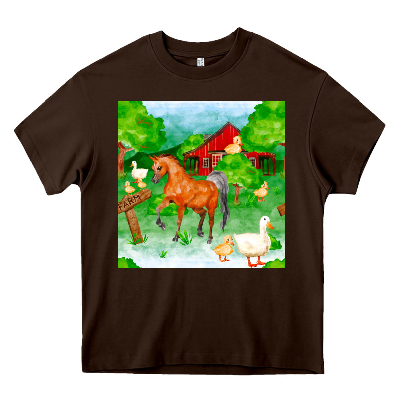 Farm Life Seamless Pattern Heavy Core Tee by FaDigitalArtStudio | Teevron