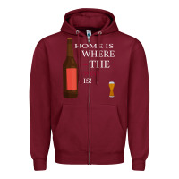 Burgundy HOME IS WHERE THE WINE IS Zipper Hoodie - Bettercallsaul