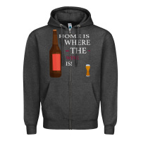 Charcoal Heather HOME IS WHERE THE WINE IS Zipper Hoodie - Bettercallsaul