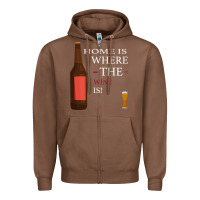 Chestnut HOME IS WHERE THE WINE IS Zipper Hoodie - Bettercallsaul