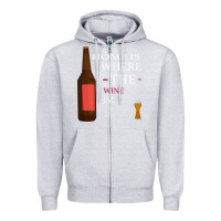 Heather Grey HOME IS WHERE THE WINE IS Zipper Hoodie - Bettercallsaul