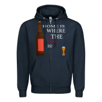 Navy HOME IS WHERE THE WINE IS Zipper Hoodie - Bettercallsaul