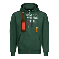 Sports Green HOME IS WHERE THE WINE IS Zipper Hoodie - Bettercallsaul
