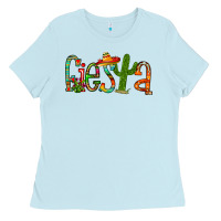 Baby Blue fiesta Ladies Tee - RacoonDesign