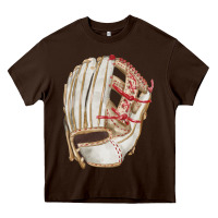 Chocolate Brown Catchers Mitt Fa Element Heavy Core Tee - FaDigitalArtStudio