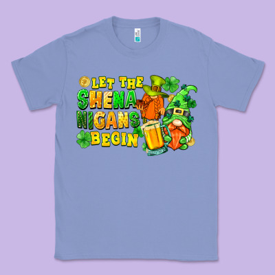 Let The Shenanigans Begin St. Patrick's Day Classic Tee Designed By Fadigitalartstudio