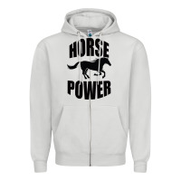 Dove Grey Horse Power Zipper Hoodie - Bettercallsaul
