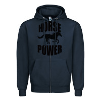 Navy Horse Power Zipper Hoodie - Bettercallsaul