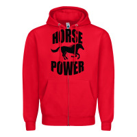 Red Horse Power Zipper Hoodie - Bettercallsaul