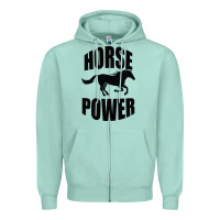 Seafoam Horse Power Zipper Hoodie - Bettercallsaul