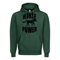 Sports Green Horse Power Zipper Hoodie - Bettercallsaul