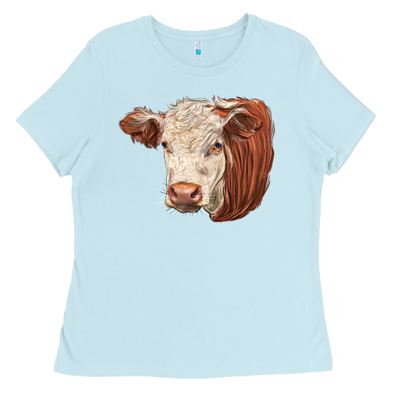 Hereford Cow Face Ladies Tee by LillyAllenDesigns | Teevron