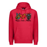 Cardinal peace love bison Premium Hoodie - RanaPortraitStore