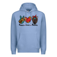 Colony Blue peace love bison Premium Hoodie - RanaPortraitStore