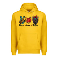Lemon peace love bison Premium Hoodie - RanaPortraitStore