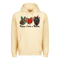 Pina Colada peace love bison Premium Hoodie - RanaPortraitStore