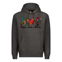 Smoke peace love bison Premium Hoodie - RanaPortraitStore