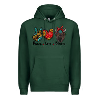 Sports Green peace love bison Premium Hoodie - RanaPortraitStore