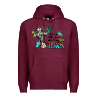Burgundy let me tell you about my jesus Premium Hoodie - BarkalooDesign