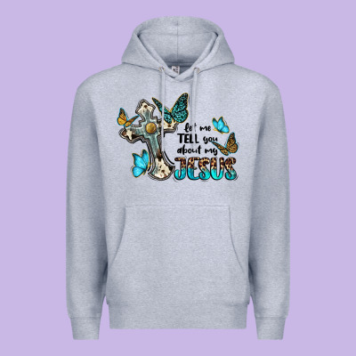 Let Me Tell You About My Jesus Premium Hoodie Designed By Barkaloodesign