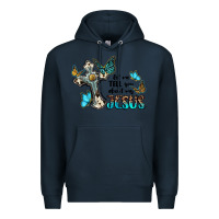 Navy let me tell you about my jesus Premium Hoodie - BarkalooDesign
