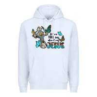 White let me tell you about my jesus Premium Hoodie - BarkalooDesign